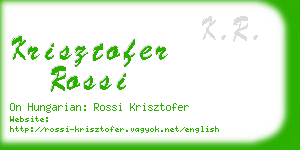 krisztofer rossi business card